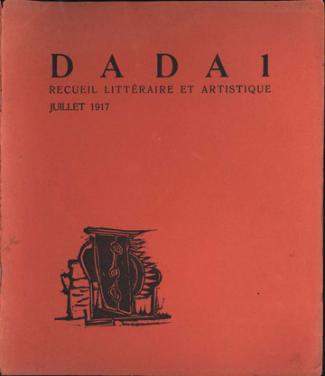 Cover of the first edition of the publication Dada, Tristan Tzara; Zürich, 1917