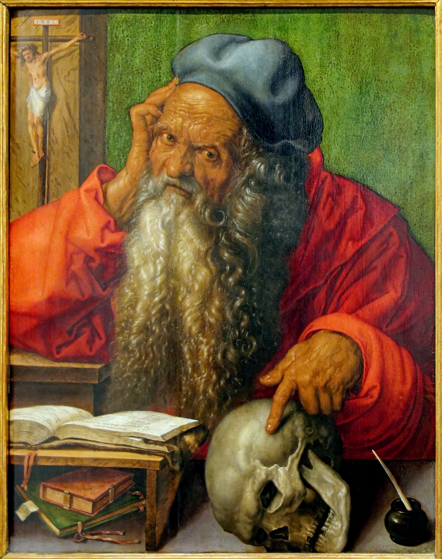 St. Jerome · Author: Albrecht Dürer (Nuremberg, 1471-1528) · 1521 · Oil on oak 59.5 x 48.5 cm · Provenance: Purchased (Alberto Henriques Gomes de Oliveira), 1880. MNAA